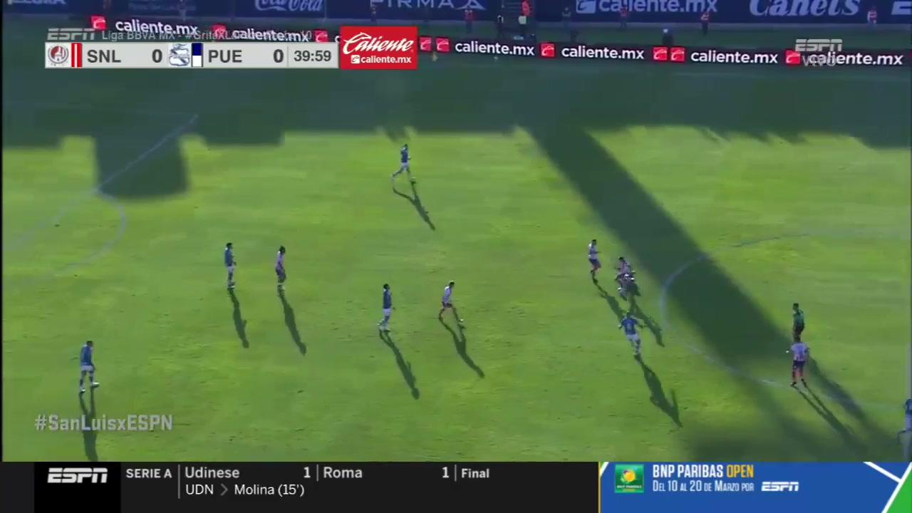 140 Atletico San Luis Vs Puebla 40 skor gol , skor 1:0