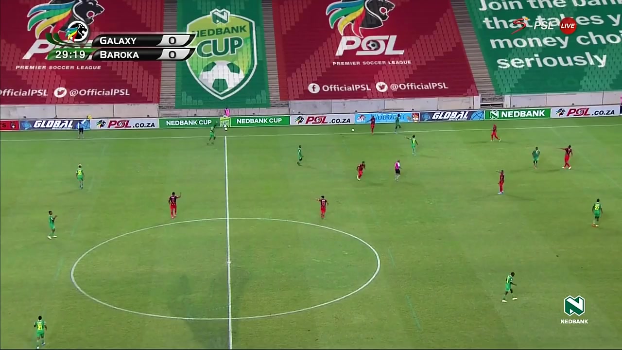 SALC TS Galaxy Vs Baroka FC 30 phút Sekela SitholeVào, ghi bàn 0:1