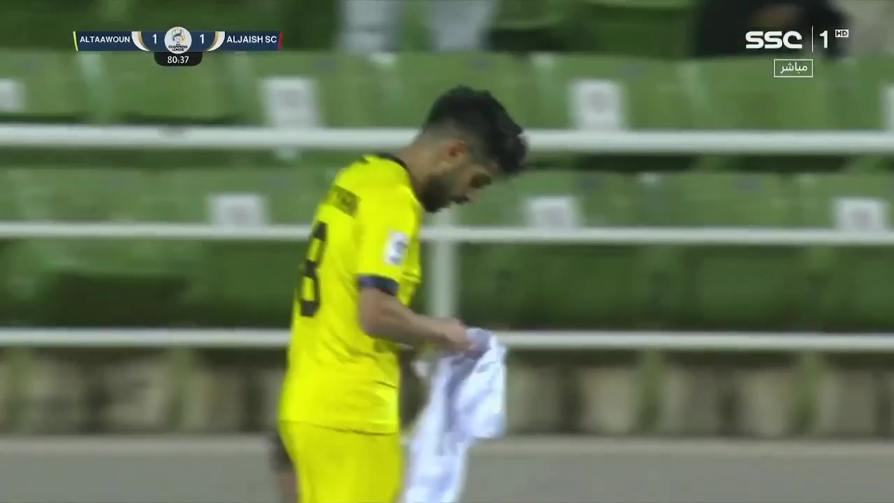 AFC CL Al-Taawon Vs Al-Jaish Damascus Sumaihan Al Nabit Goal in 81 min, Score 1:1