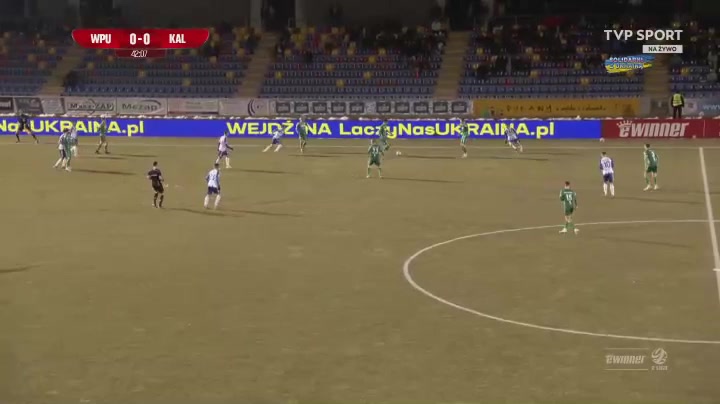 POL D2 Wisla Pulawy Vs KP Calisia Kalisz  Goal in 43 min, Score 0:1
