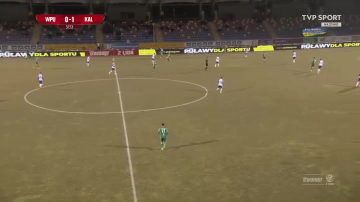 POL D2 Wisla Pulawy Vs KP Calisia Kalisz  Goal in 57 min, Score 0:2