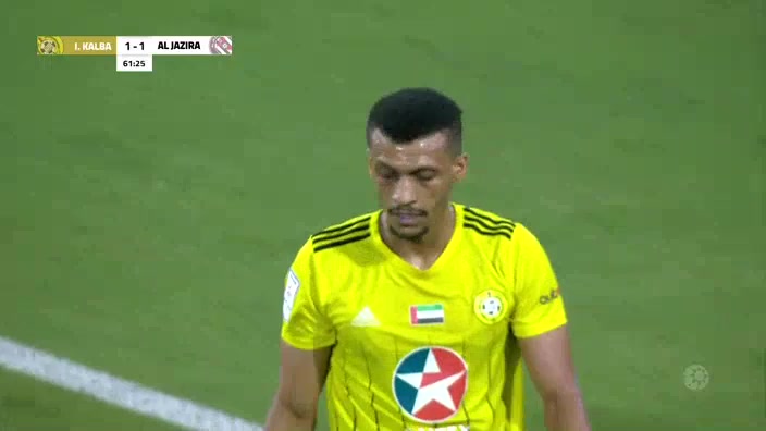 UAE LP Al-Jazira(UAE) Vs Ittihad Kalba Miloš Kosanović Goal in 63 min, Score 2:1