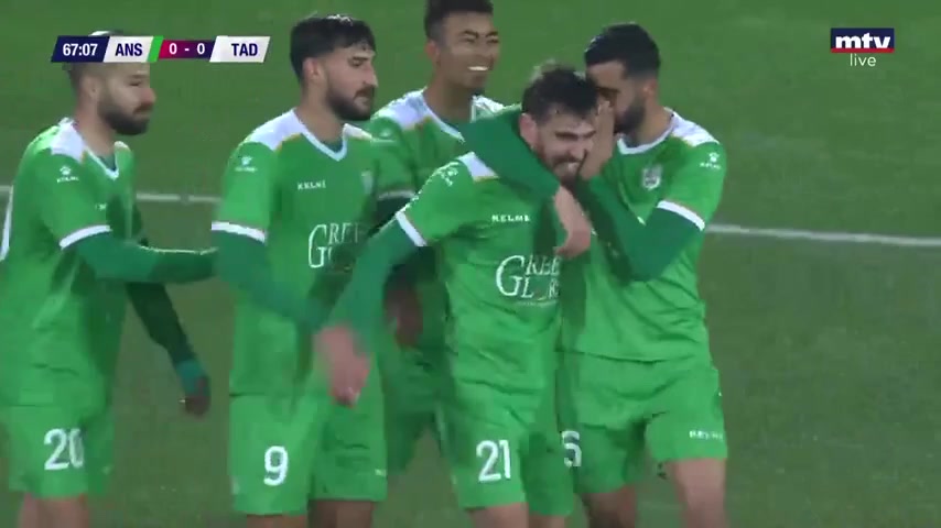 LBN D1 Al-Ansar (LIB) Vs Tadamon Sour  Goal in 68 min, Score 1:0