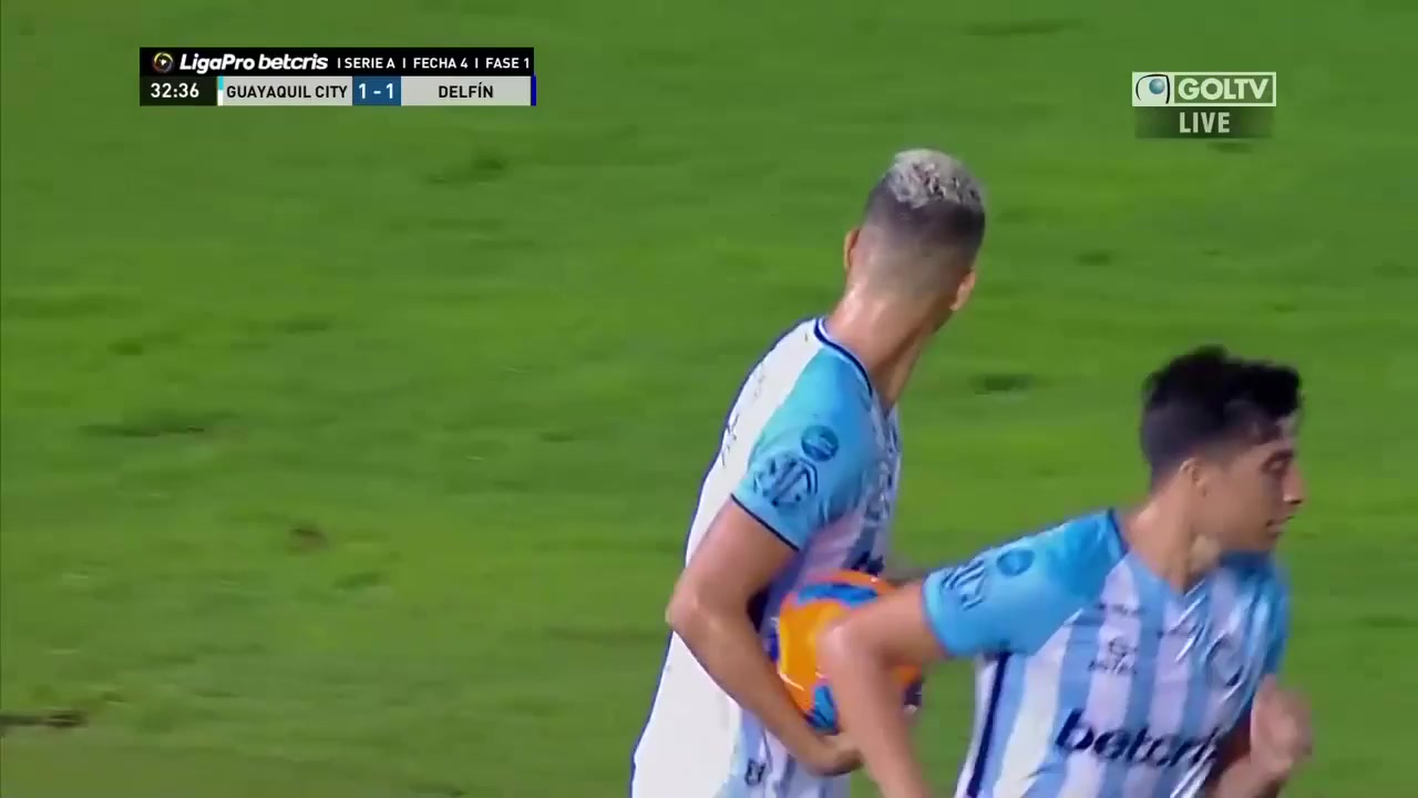 596 Guayaquil City Vs Delfin SC 32 skor gol Miguel Enrique Parrales Vera, skor 1:1