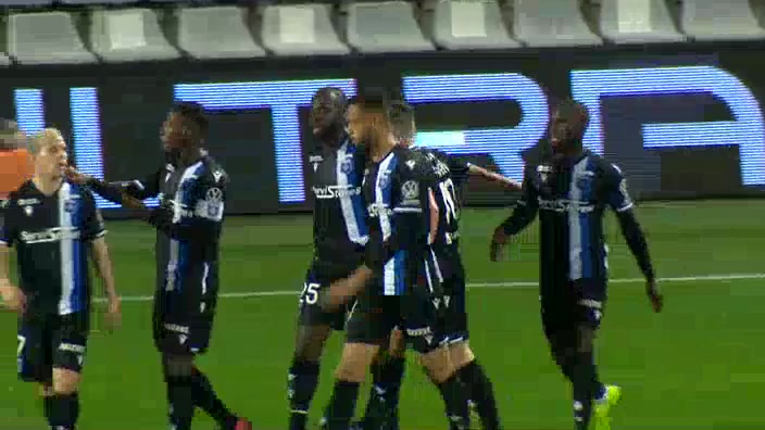 FRA D2 Nimes Vs AJ Auxerre Gaetan Perrin Goal in 24 min, Score 1:2