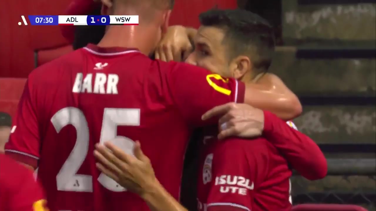 AUS D1 Adelaide United Vs Western Sydney 7 phút Craig GoodwinVào, ghi bàn 1:0