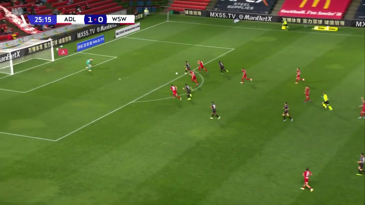 AUS D1 Adelaide United Vs Western Sydney 25 phút Ramy NajjarineVào, ghi bàn 1:1