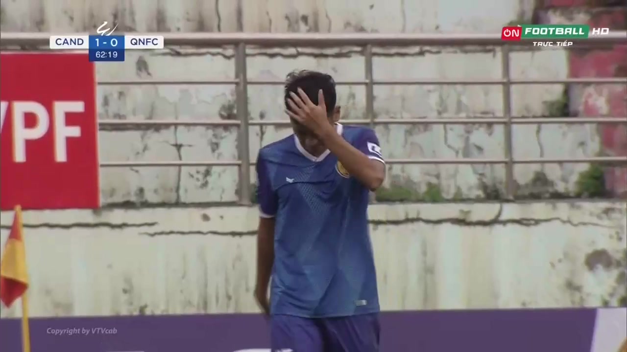 V.League 2 Cong An Nhan Dan Vs Quang Nam Nguyễn Trung Đại Dươn Goal in 62 min, Score 1:0