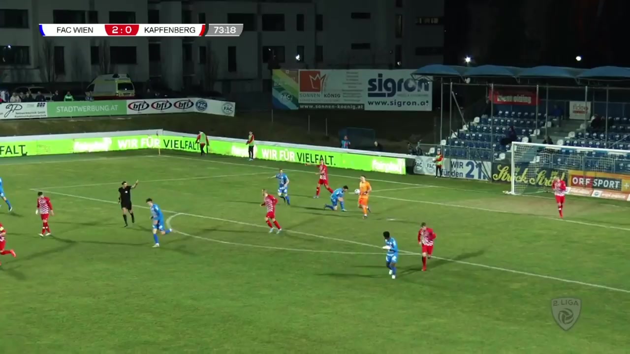 128 Floridsdorfer AC Vs Kapfenberg 76 skor gol Joao Miguel Melo Oliveira, skor 3:0