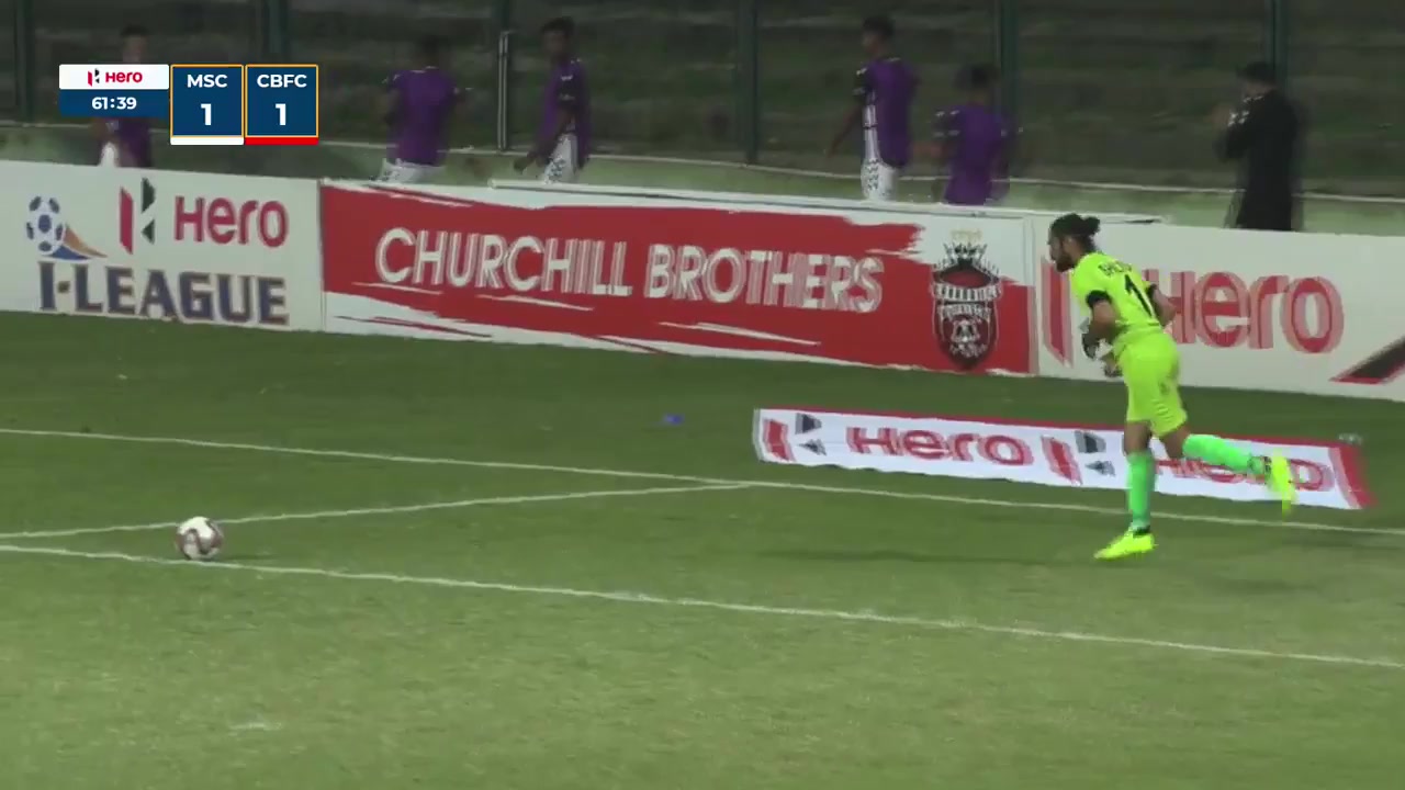 IND D1 Mohammedan SC Vs Churchill Brothers Kenneth Ikechukwu Goal in 63 min, Score 1:2