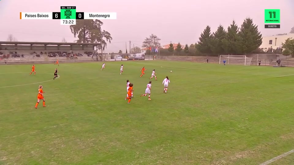 EU-WU17 Netherlands (w) U17 Vs Montenegro  (w)U17 Huizenga Goal in 74 min, Score 7:0