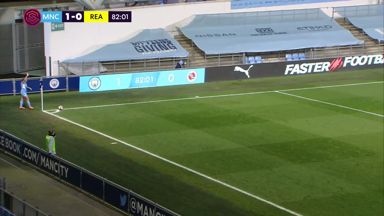 ENG FAWSL Manchester City (w) Vs Reading (w) Lauren Hemp Goal in 84 min, Score 2:0