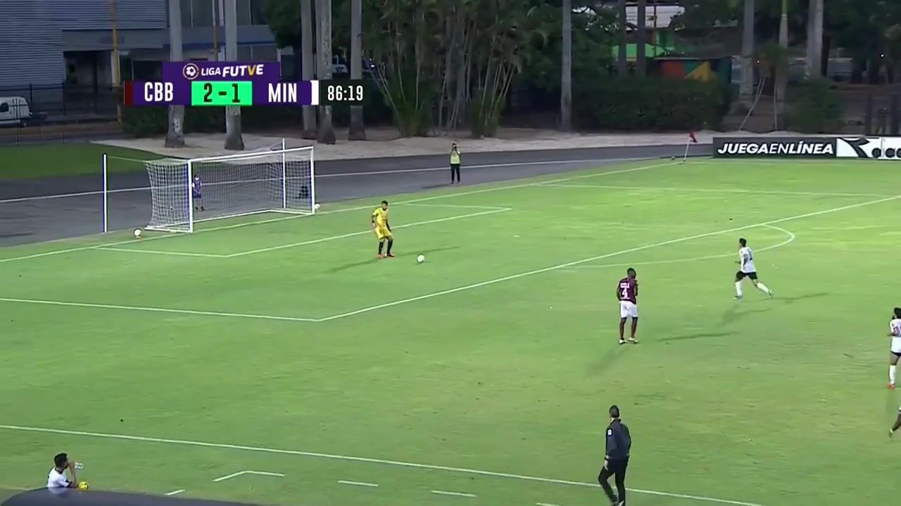 VEN D1 Carabobo FC Vs Mineros de Guayana  Goal in 88 min, Score 3:1