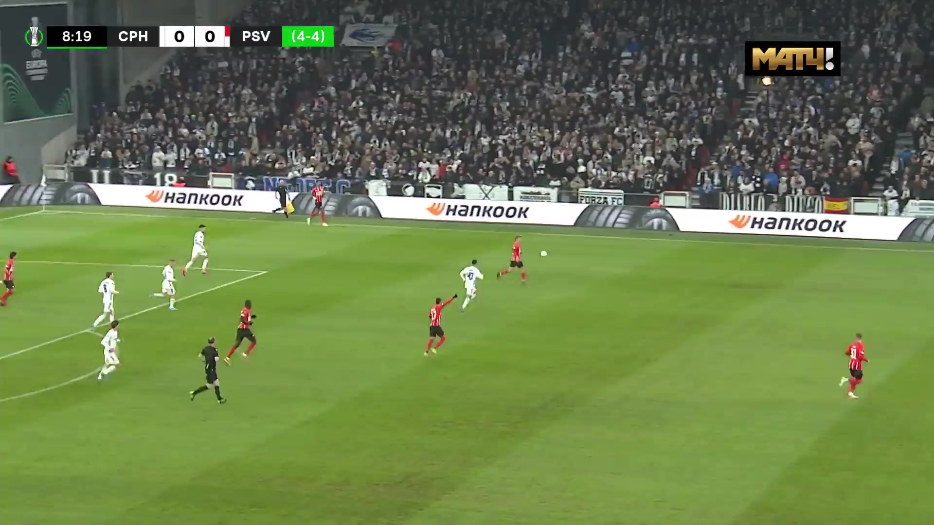 UEFA ECL FC Copenhagen Vs PSV Eindhoven Eran Zahavi Goal in 8 min, Score 0:1