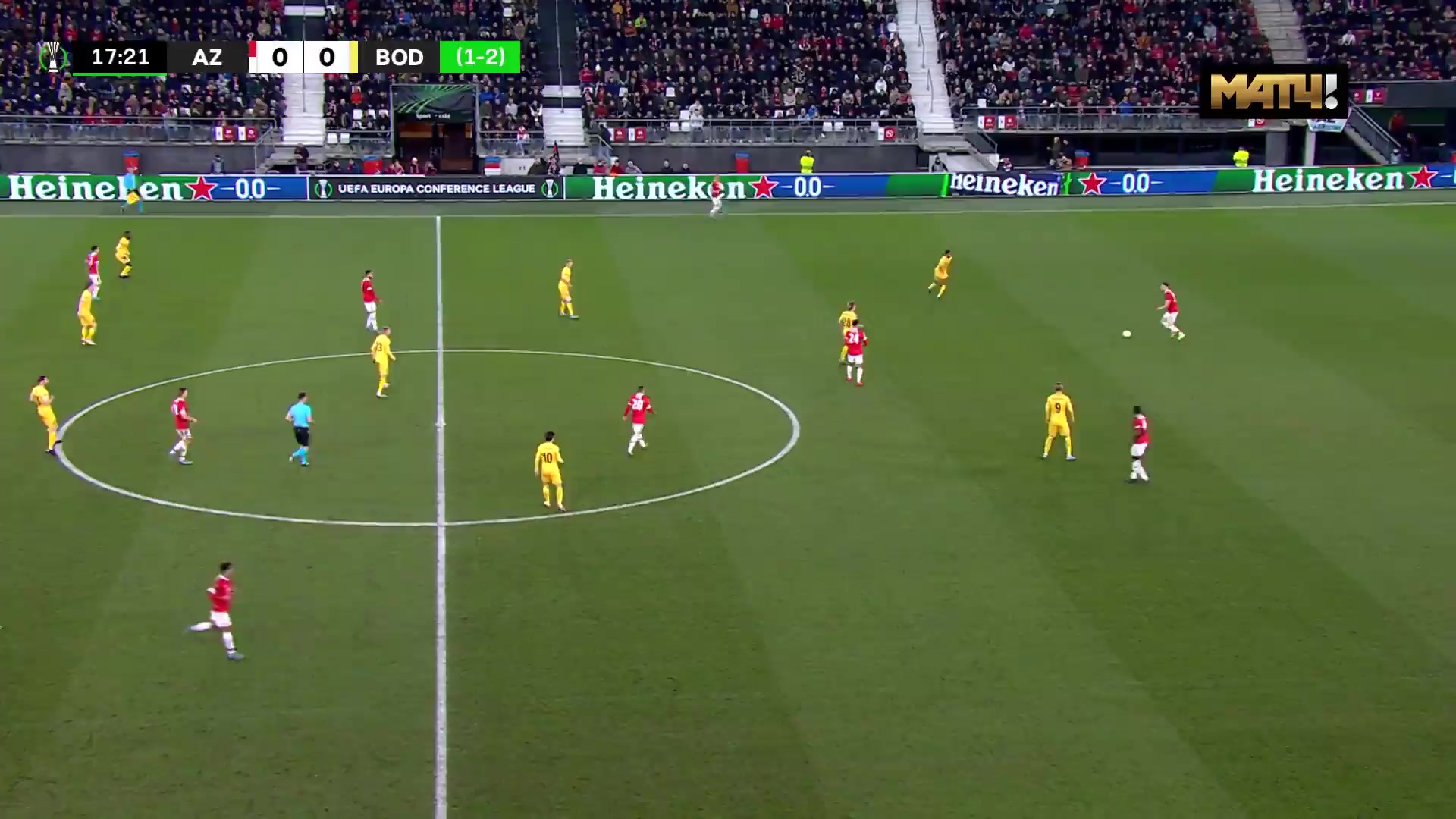 UEFA ECL AZ Alkmaar Vs Bodo Glimt 18 phút Evangelos PavlidisVào, ghi bàn 1:0