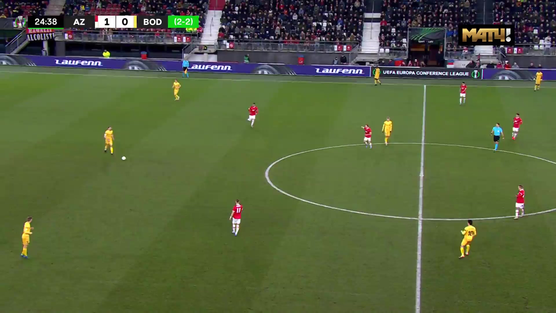 UEFA ECL AZ Alkmaar Vs Bodo Glimt 25 phút Amahl PellegrinoVào, ghi bàn 1:1