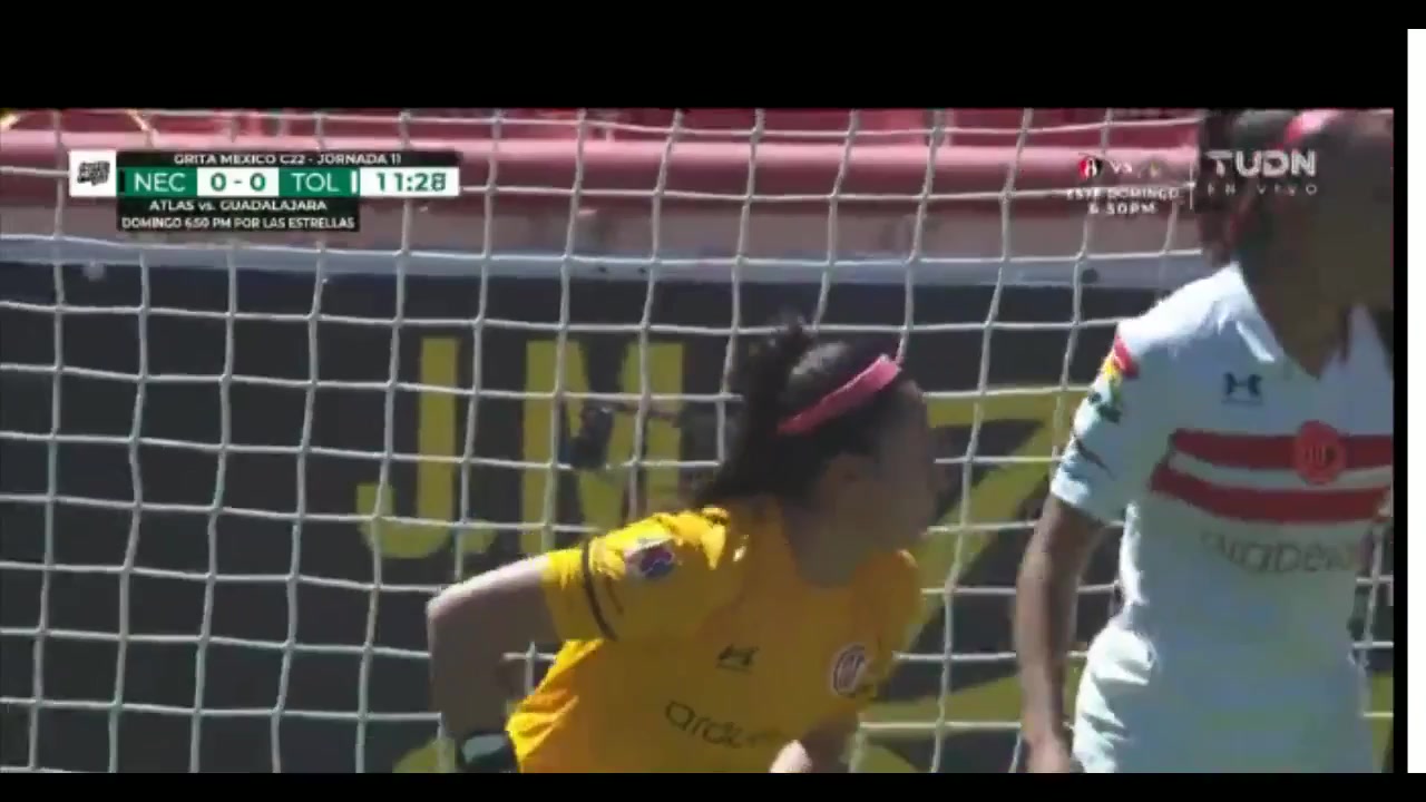 Mex MFW Club Necaxa (w) Vs Toluca (w) 12 ทำประตู  ประตู, ทำคะแนน 0:1