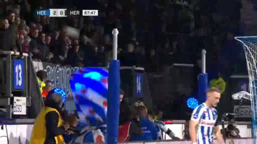 HOL D1 SC Heerenveen Vs Heracles Almelo Nick Bakker Goal in 87 min, Score 2:0