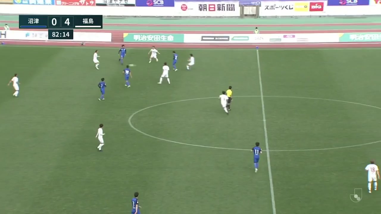 JPN D3 Azul Claro Numazu Vs Fukushima United FC  Goal in 83 min, Score 0:5