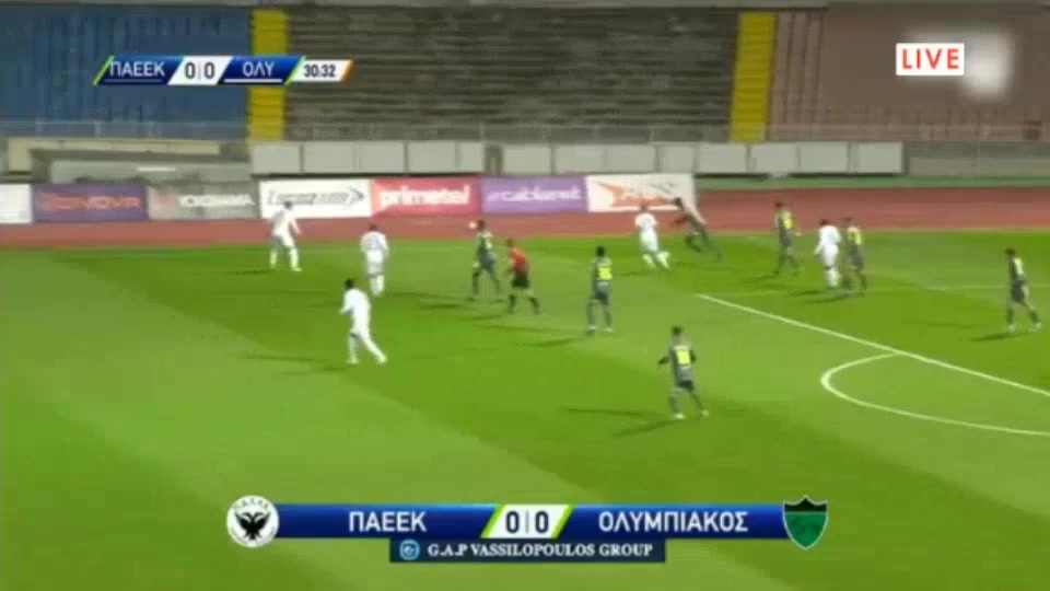 CYP D1 PAEEK Vs Olympiakos Nicosia FC Andreas Makris Goal in 31 min, Score 0:1