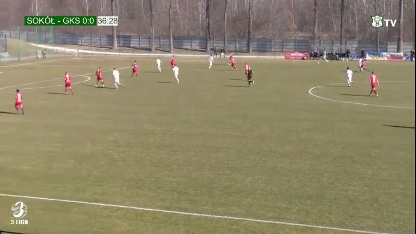 IV liga Sokol Aleksandrow Lodzki Vs Wikielec Michal Goral Goal in 36 min, Score 1:0