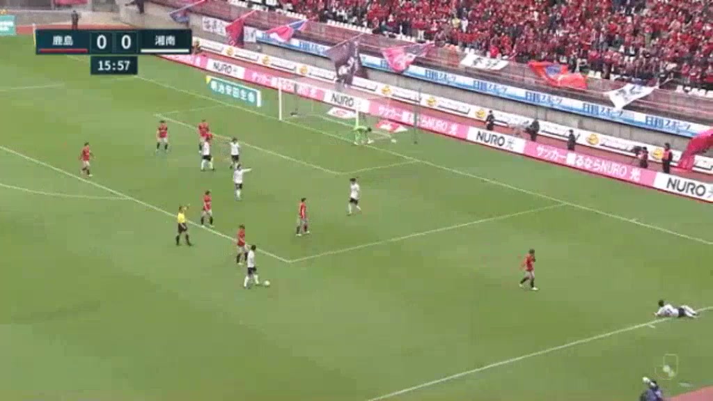 JPN D1 Kashima Antlers Vs Shonan Bellmare Yusuke Segawa Goal in 17 min, Score 0:1