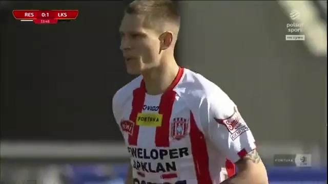 POL D1 Resovia Rzeszow Vs LKS Lodz Pirulo Goal in 35 min, Score 0:2