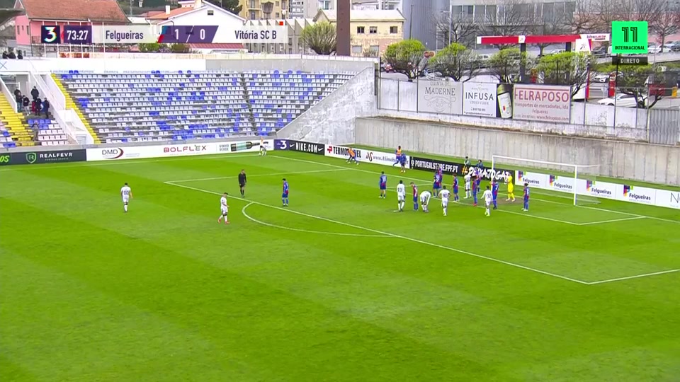 PT D2 FC Felgueiras Vs Vitoria Guimaraes B  Goal in 75 min, Score 1:1