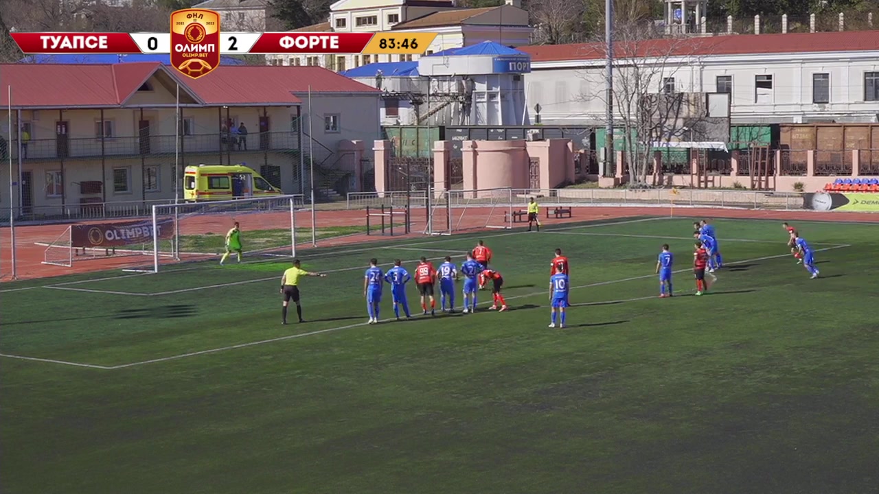 RUS D2 FC Tuapse Vs FK Forte Taganrog 84 ทำประตู  ประตู, ทำคะแนน 0:3