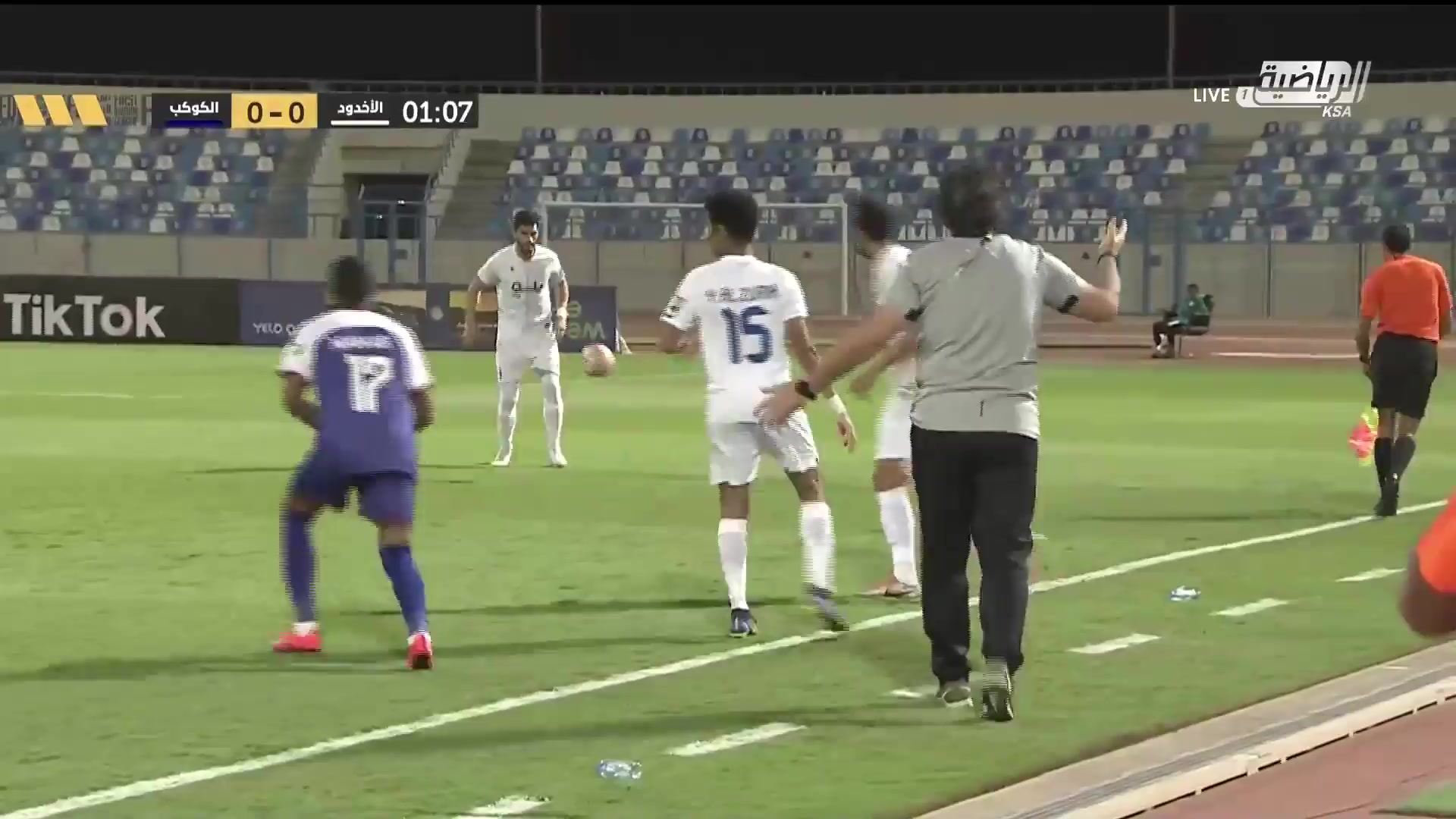 KSA D1 Al-Akhdoud Vs Al-Kawkab Mohammed Naif Goal in 2 min, Score 1:0