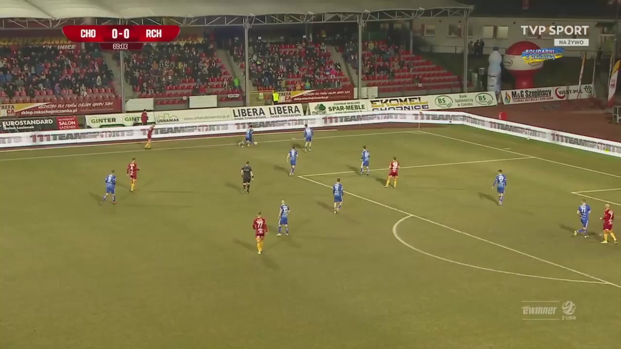 POL D2 Chojniczanka Chojnice Vs Ruch Chorzow Pląskowski Goal in 71 min, Score 1:0