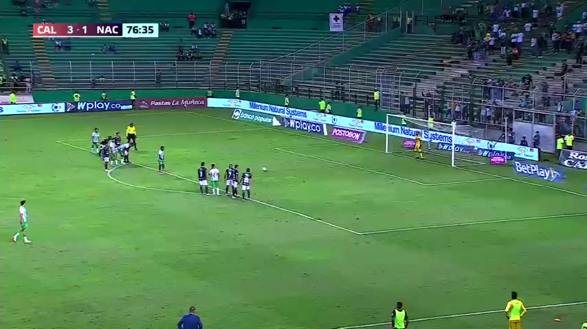 COL D1 Deportivo Cali Vs Atletico Nacional Medellin  Goal in 77 min, Score 3:2