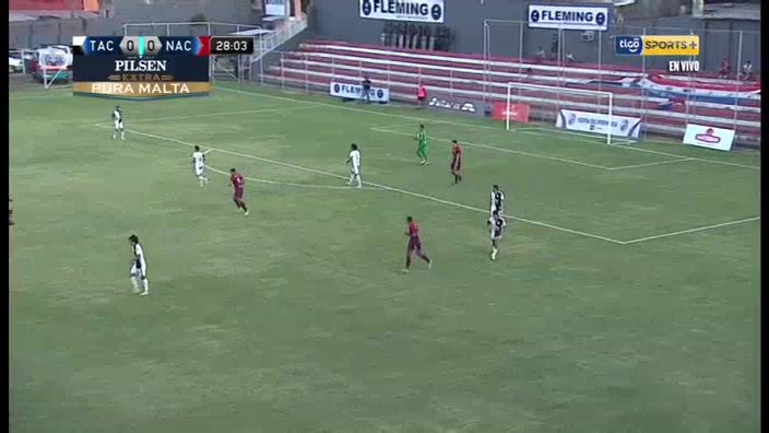 PAR D1 Tacuary Vs FC Nacional Asuncion  Goal in 28 min, Score 1:0
