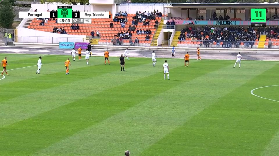 UEFA U17 Portugal U17 Vs Ireland U17 José Rodrigues Goal in 45+ min, Score 2:0