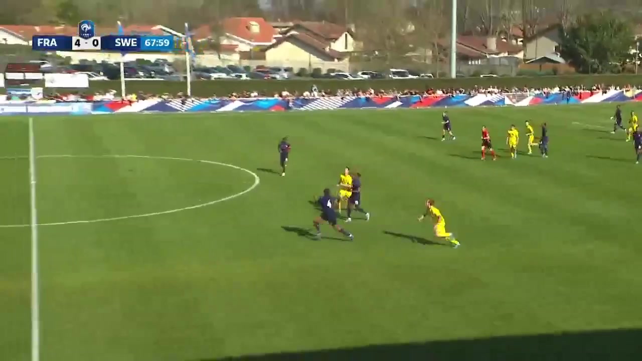 UEFA U19 France U19 Vs Sweden U19 Elye Wahi Goal in 69 min, Score 5:0