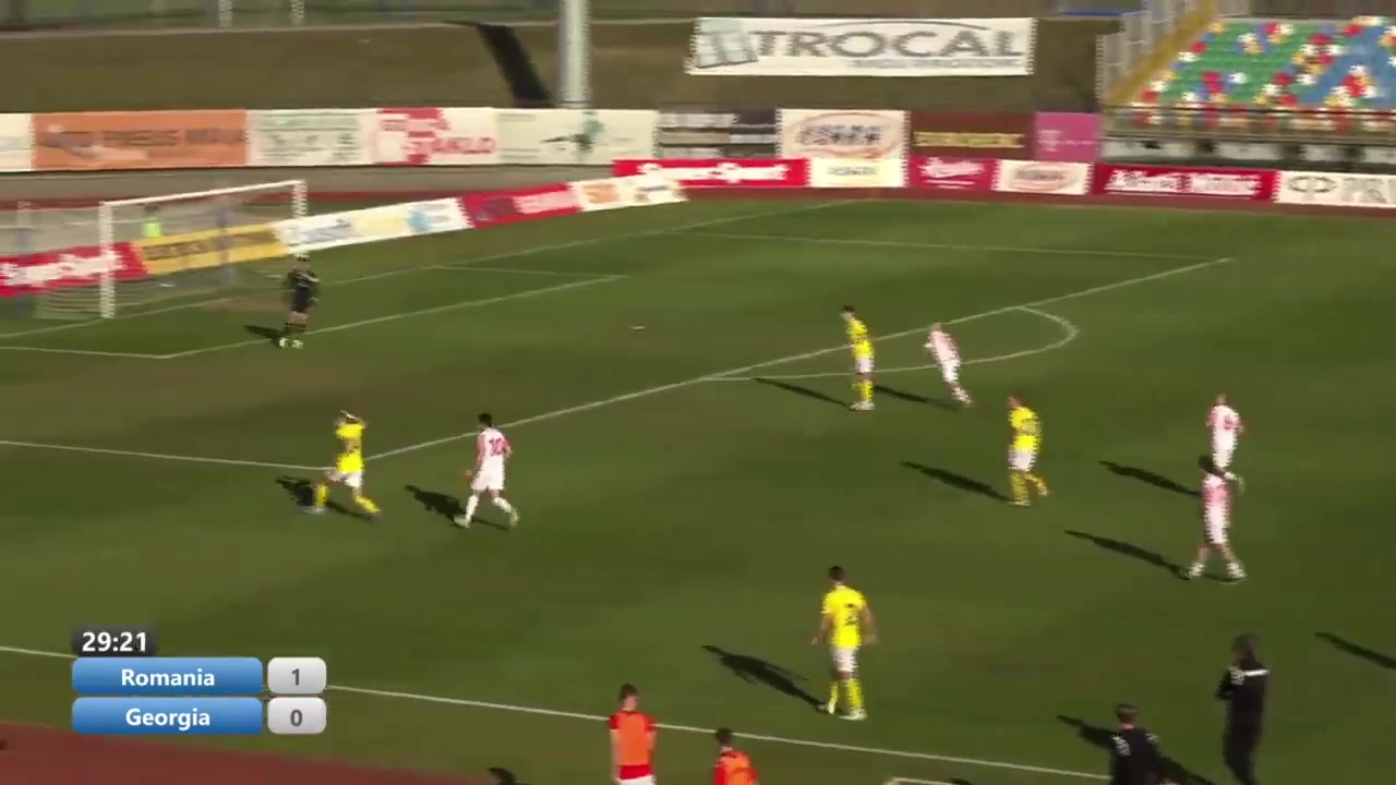 UEFA U19 Romania U19 Vs Georgia U19 Danuleasa Goal in 30 min, Score 2:0