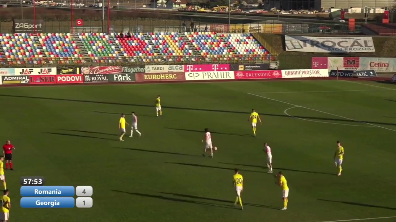 UEFA U19 Romania U19 Vs Georgia U19 Radaslavescu Goal in 59 min, Score 5:1