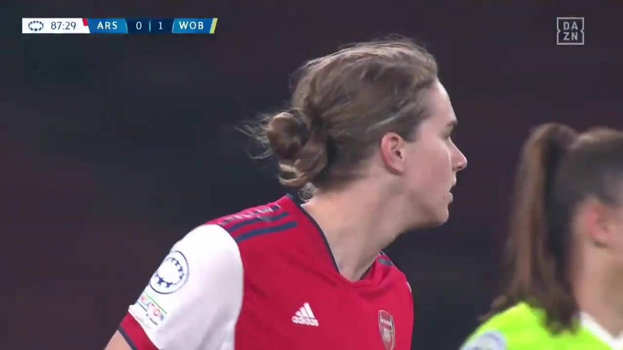 UEFA WUC Arsenal (w) Vs VfL Wolfsburg (w)  Goal in 88 min, Score 1:1