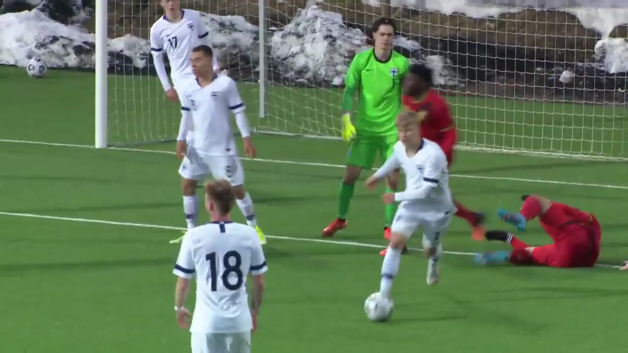 UEFA U19 Finland U19 Vs Belgium U19 Mario Stroeykens Goal in 20 min, Score 0:2