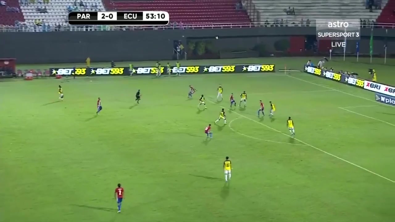 652 Paraguay Vs Ecuador 54 skor gol , skor 3:0