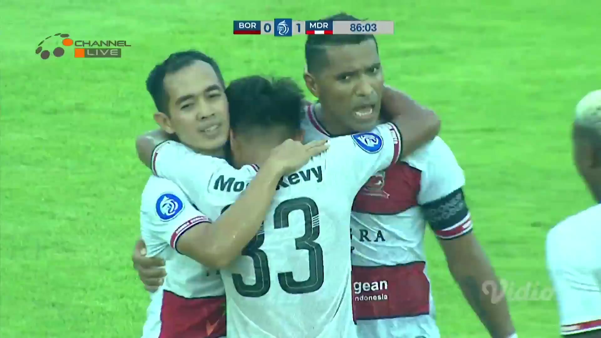 IDN ISL Borneo FC Vs Madura United Slamet Nurcahyono Goal in 87 min, Score 0:1