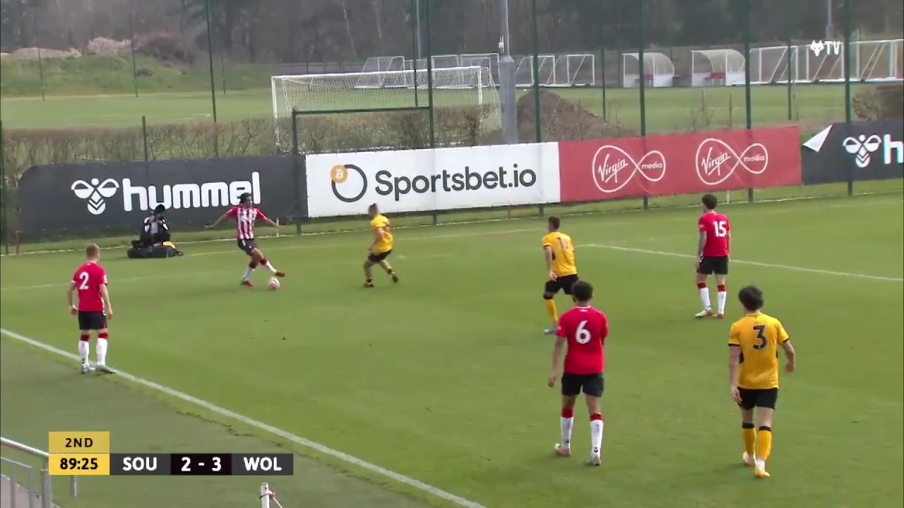 ENG PU23 Southampton U23 Vs Wolves U23 Luke James Cundle Goal in 90 min, Score 2:4