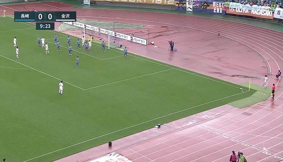 JPN D2 V-Varen Nagasaki Vs Zweigen Kanazawa FC 9 ทำประตู  ประตู, ทำคะแนน 0:1