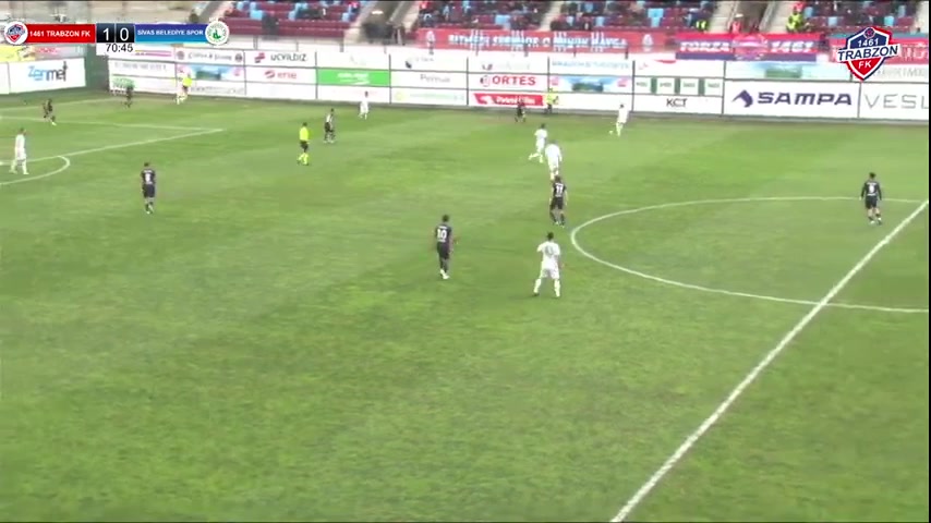 TUR D3 Hekimoglu Trabzon Vs Sivas Dort Eylul Belediyespor Caner Aktaş Goal in 71 min, Score 2:0