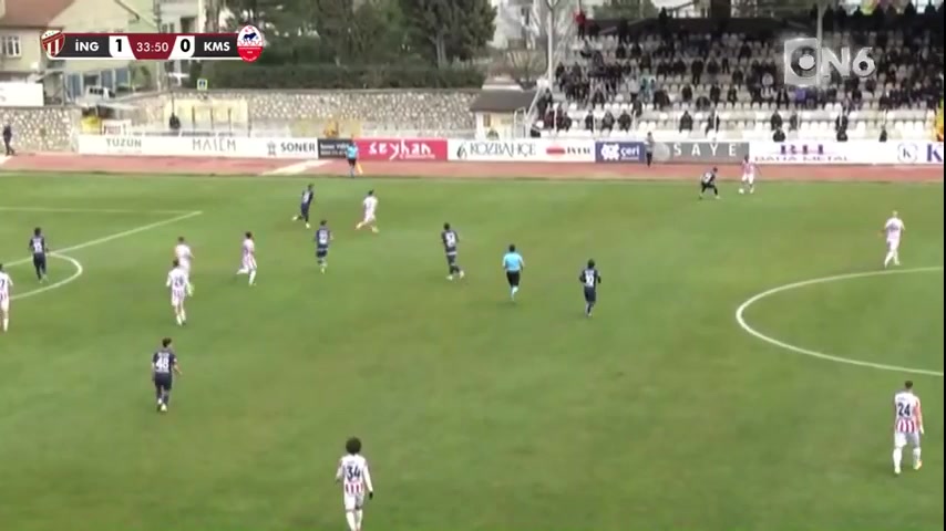 TUR D3 Inegolspor Vs Kahramanmarasspor  Goal in 34 min, Score 2:0
