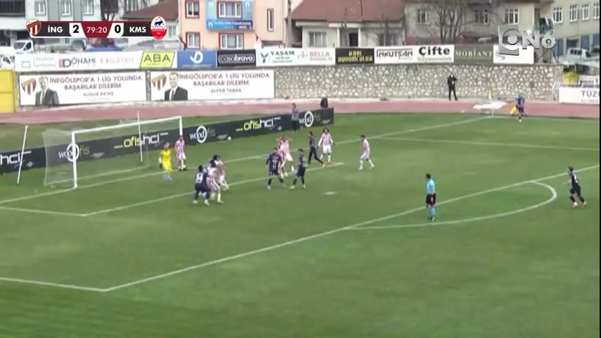 TUR D3 Inegolspor Vs Kahramanmarasspor  Goal in 81 min, Score 3:0