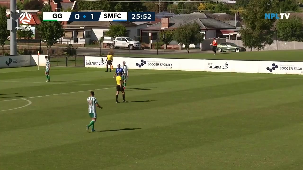 AUS VPL Green Gully Cavaliers Vs South Melbourne Sawyer Goal in 26 min, Score 0:2