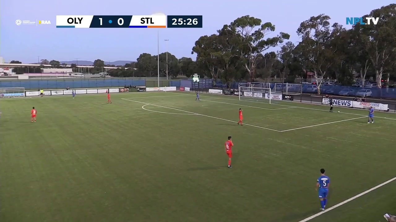 AUS SASL Adelaide Olympic Vs Sturt Lions Manidakis Goal in 25 min, Score 2:0