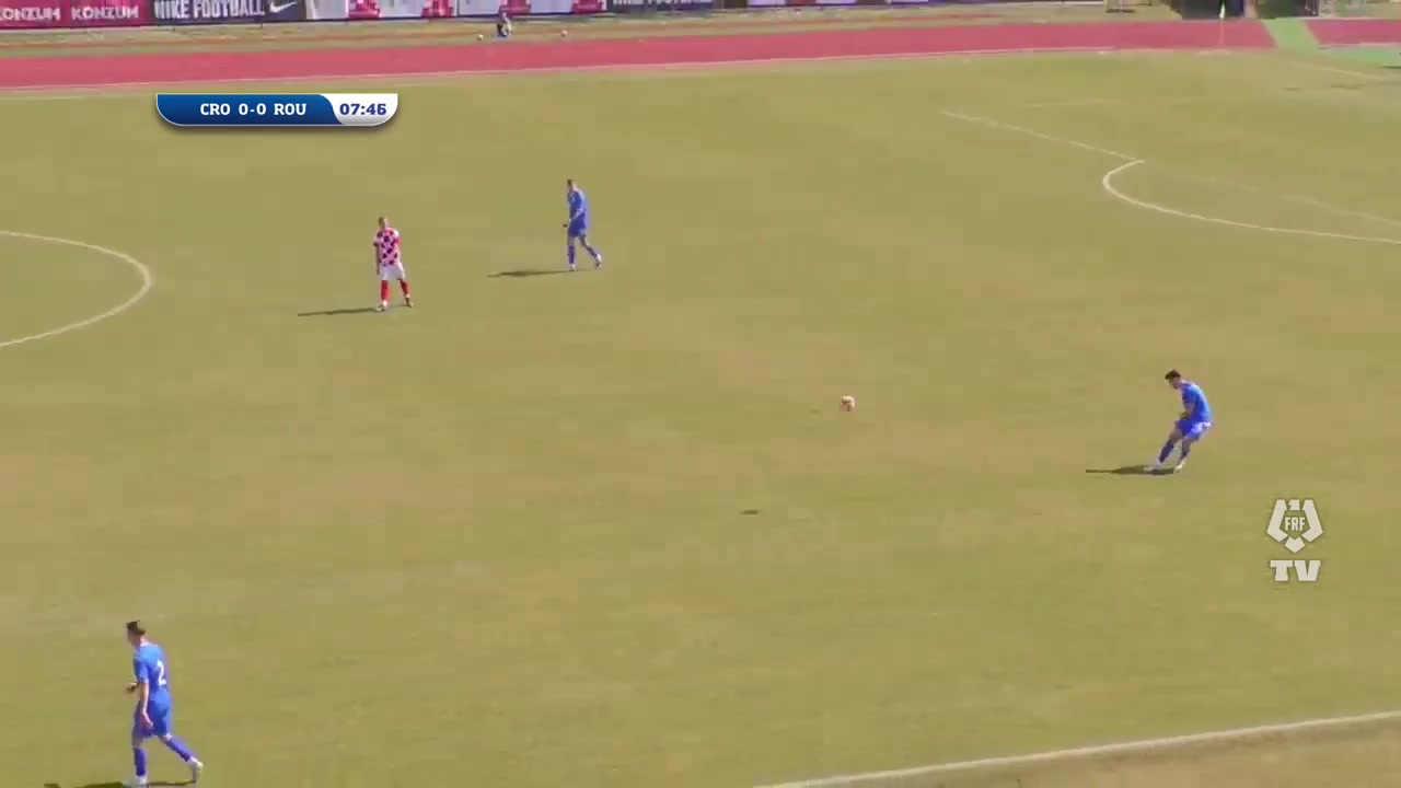 UEFA U19 Croatia U19 Vs Romania U19  Goal in 8 min, Score 0:1