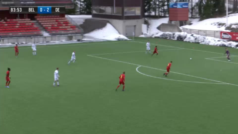 UEFA U19 Belgium U19 Vs Germany U19  Goal in 86 min, Score 1:2